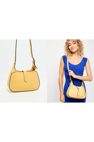 Sac bandoulière en cuir Eonora - Jaune