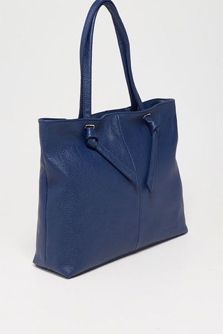 Cabas en cuir Ly - Bleu