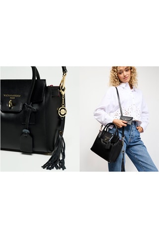 Sac à main en cuir Set Jeny - Noir