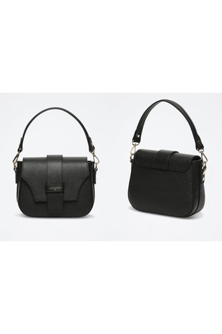 Sac porté épaule en cuir Thuret - Noir