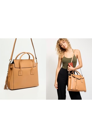Sac à main en cuir Set Jane - Marron