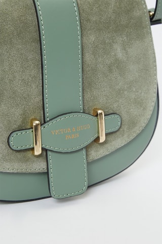 Sac bandoulière en cuir Slelva - Vert