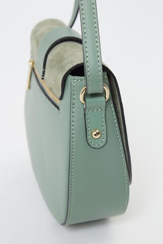 Sac bandoulière en cuir Slelva - Vert