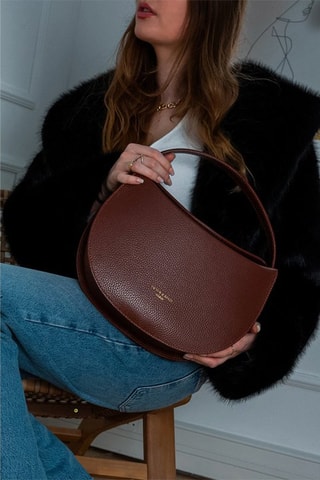 Sac à main en cuir Alexa - Marron