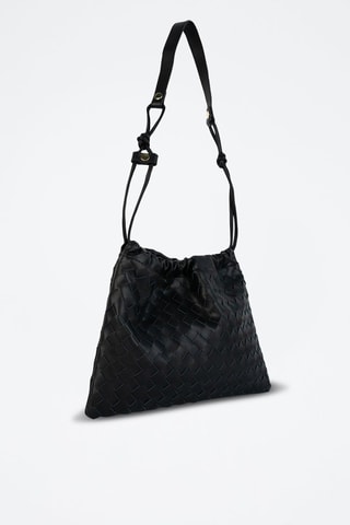 Sac bandoulière en cuir Eloa - Noir