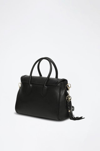 Sac bandoulière en cuir Bagatelle - Noir