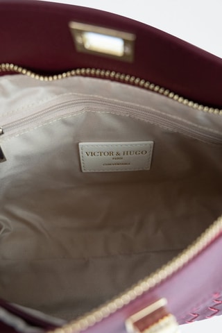 Sac porté épaule en cuir Yzel - Rouge