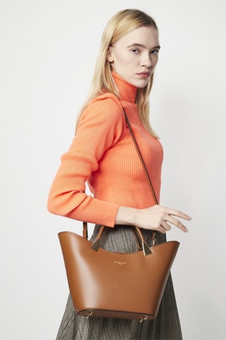 Sac à main en cuir Lety - Camel
