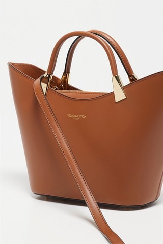 Sac à main en cuir Lety - Camel