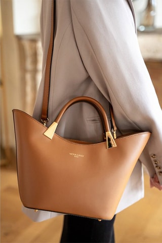 Sac à main en cuir Lety - Camel