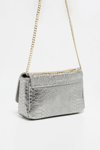Sac bandoulière en cuir Kiera - Argenté