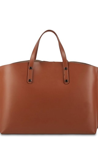 Sac à main et pochette en cuir Livel - Marron