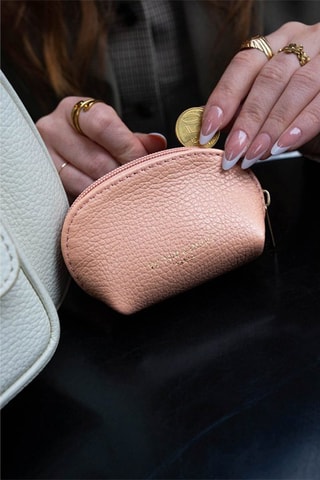 Porte-monnaie en cuir Wendy - Rose