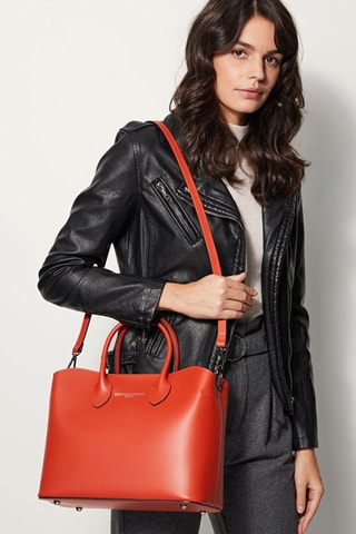 Sac à main en cuir Nisa - Orange
