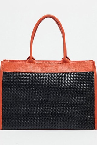 Cabas en cuir Nina - Orange
