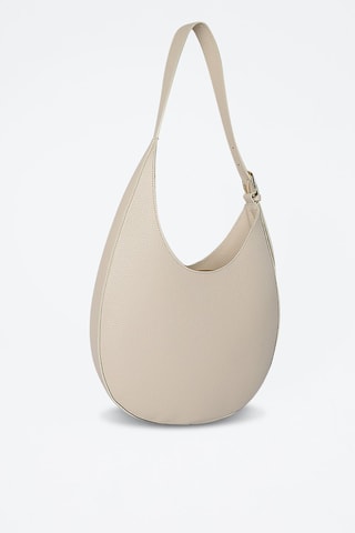 Sac porté épaule en cuir Aiko - Blanc
