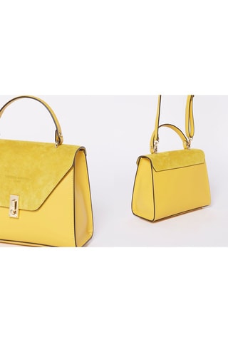 Sac à main en cuir Shak - Jaune