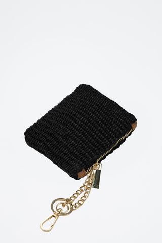 Porte-monnaie en cuir Sol - Noir