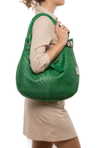 Sac porté épaule en cuir Concetta - Vert