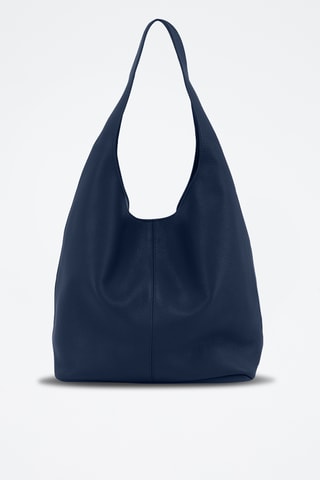 Sac à main en cuir Tarquinia - Bleu marine
