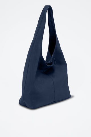 Sac à main en cuir Tarquinia - Bleu marine