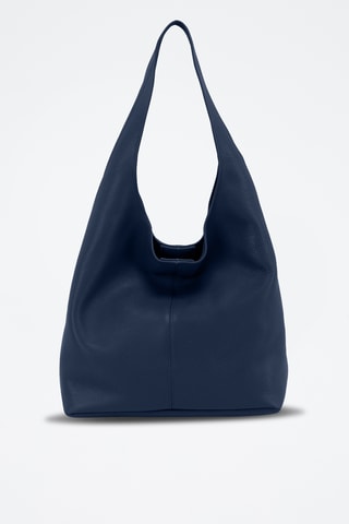 Sac à main en cuir Tarquinia - Bleu marine