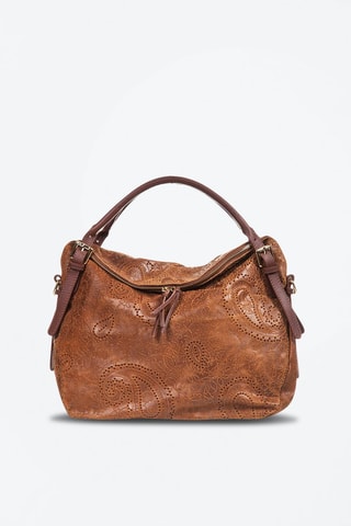 Sac porté épaule en cuir Cortona - Marron