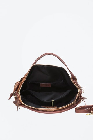 Sac porté épaule en cuir Cortona - Marron