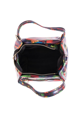 Sac à main en cuir Anna Signature \#011 - Anna Morellini - Noir et multicolore