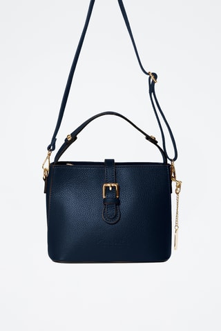 Sac à main en cuir Adelma - Bleu marine