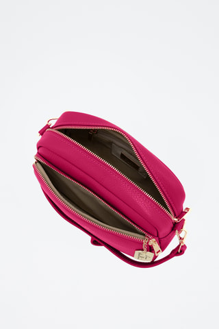 Sac bandoulière en cuir Tabita - Fuchsia