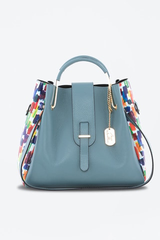 Sac à main en cuir Anna Signature \#016 - Anna Morellini - Bleu