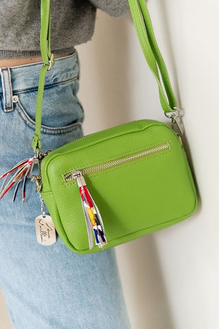 Borsa a mano in pelle Micola - Verde