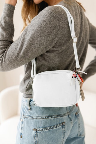Borsa a mano in pelle Micola - Bianco