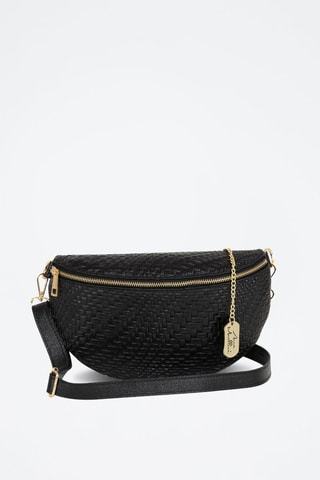 Sac banane en cuir Rufina - Noir