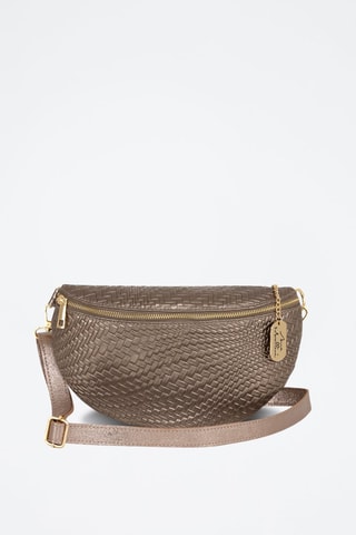 Sac banane en cuir Rufina - Argenté