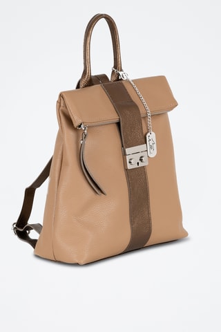 Sac à dos en cuir Azalea - Marron clair