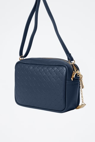 Sac bandoulière en cuir Colomba - Bleu marine