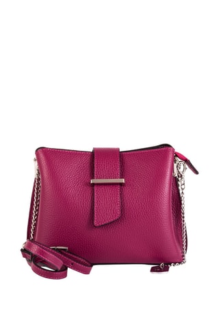 Sac bandoulière en cuir Ciosa - Fuchsia