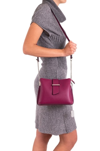 Sac bandoulière en cuir Ciosa - Fuchsia