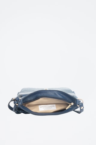 Sac bandoulière en cuir Bagni - Bleu