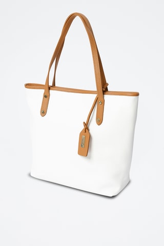 Cabas en cuir Lauretta - Blanc