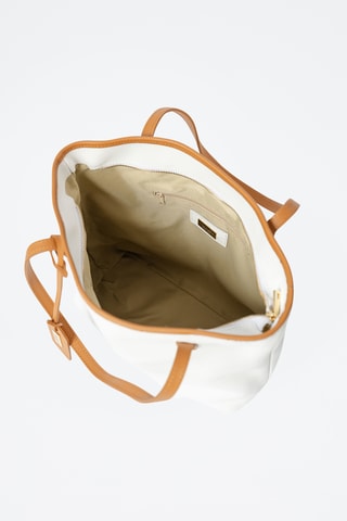 Cabas en cuir Lauretta - Blanc
