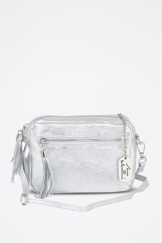 Sac bandoulière en cuir Abriana - Argenté