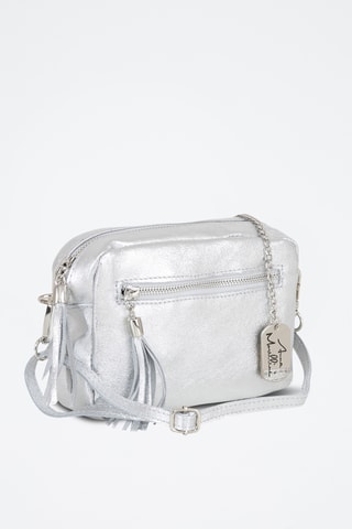 Sac bandoulière en cuir Abriana - Argenté
