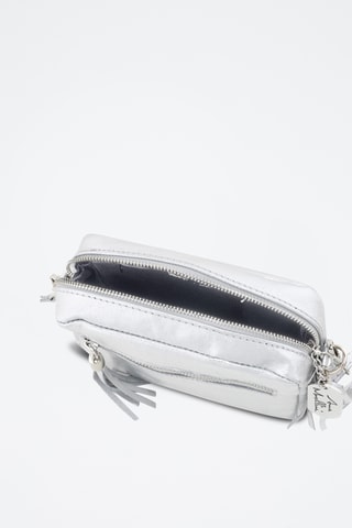 Sac bandoulière en cuir Abriana - Argenté
