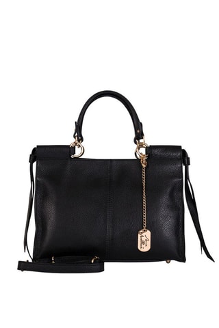 Borsa a mano in pelle Serena - Nero