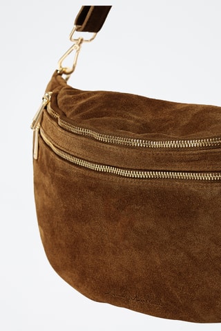 Sac banane en nubuck Iolanda - Marron