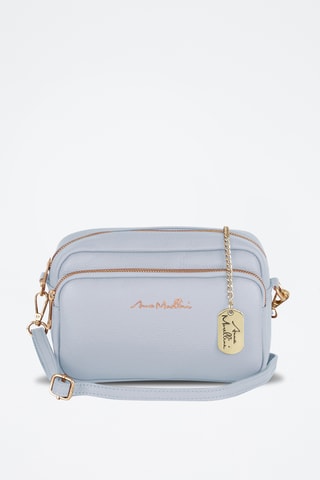 Sac bandoulière en cuir Tabita - Bleu clair