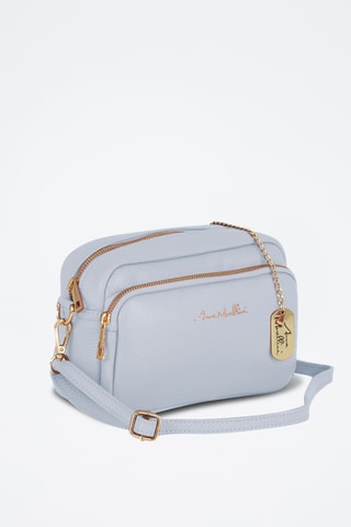 Sac bandoulière en cuir Tabita - Bleu clair